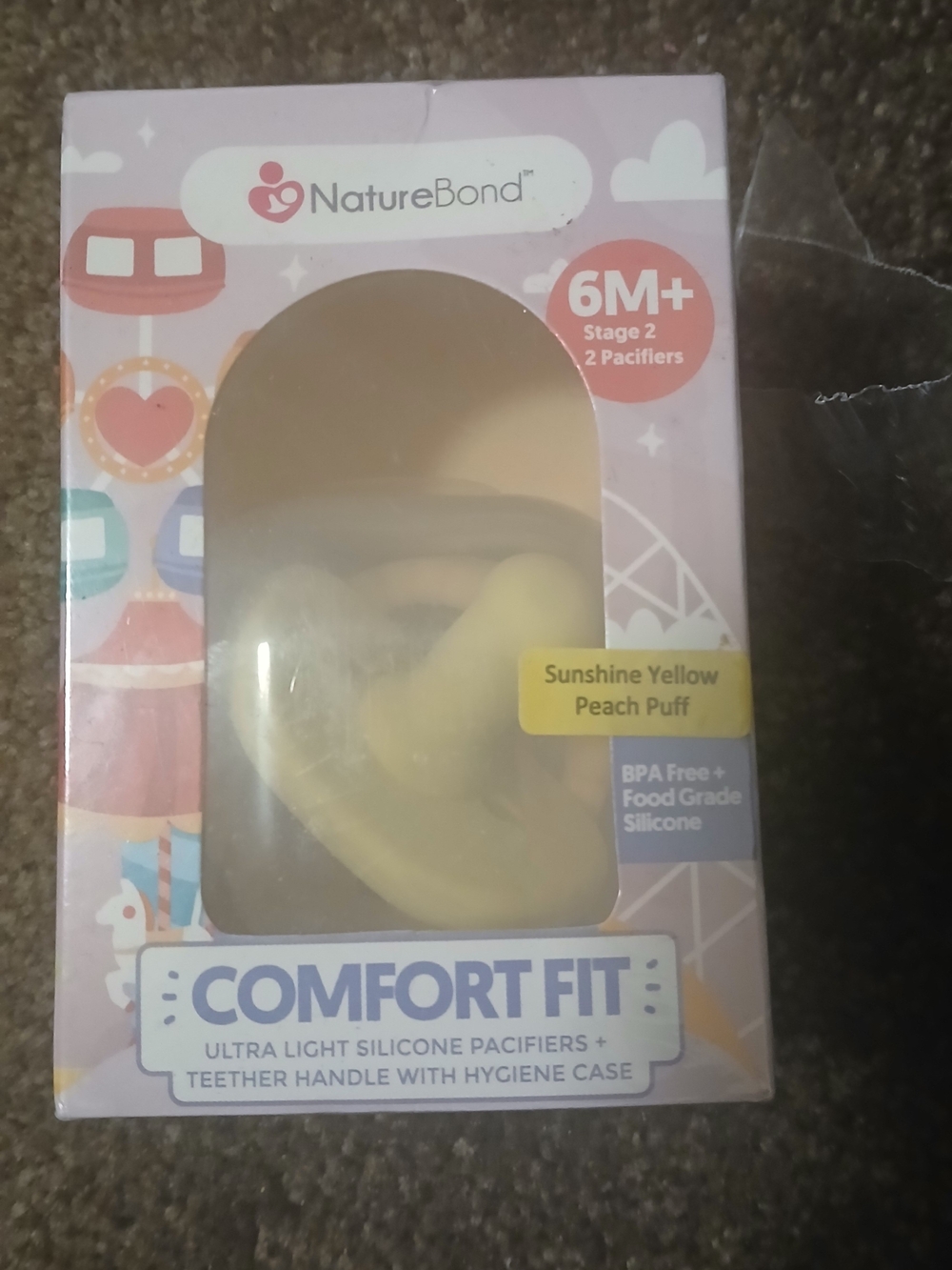Comfort Fit Pacifiers & Teether - Sunshine Yellow